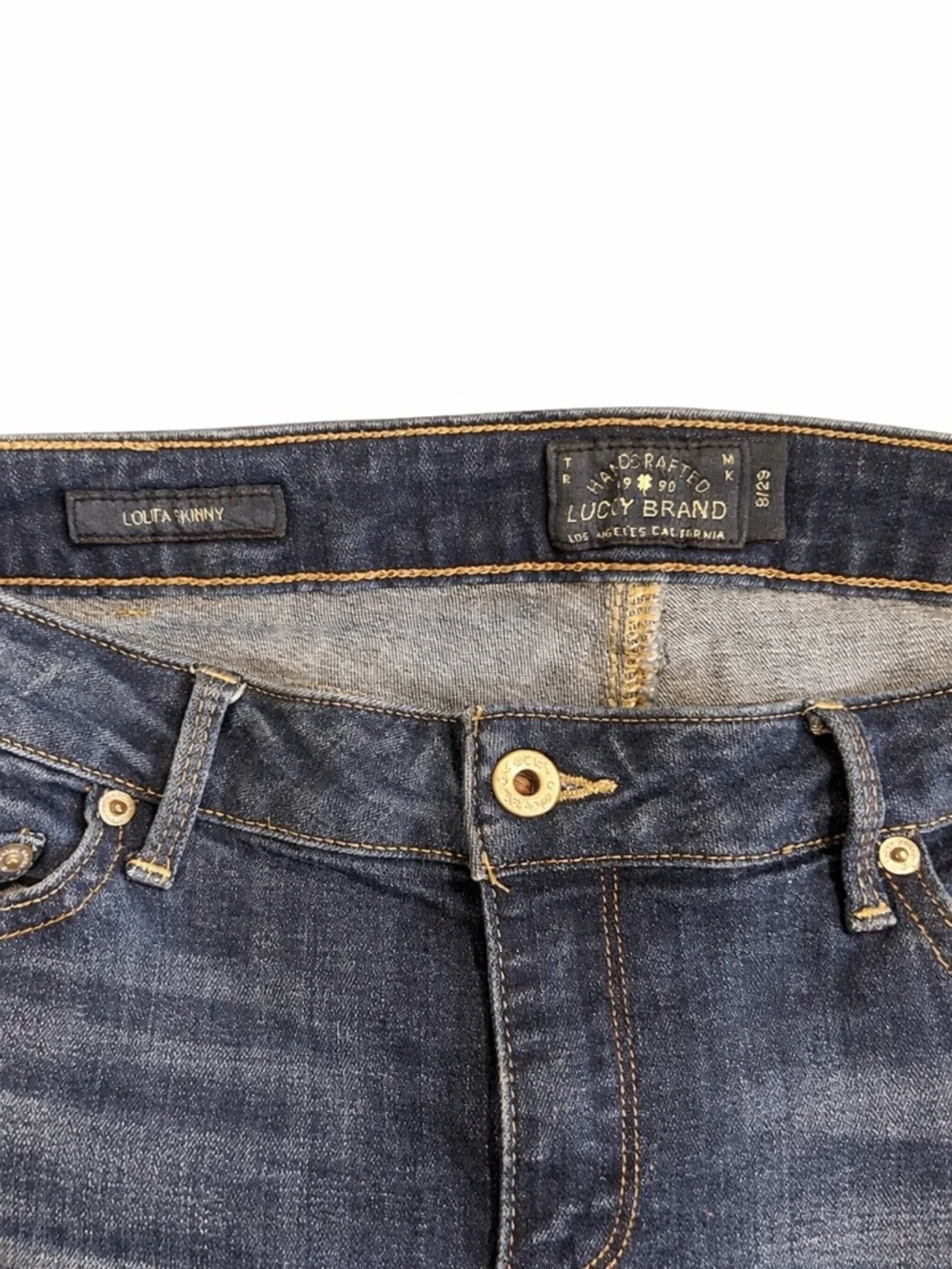 Lucky Brand Lolita Skinny Jeans 8/29 Medium Wash Clean Girl Classic Denim - Picture 6 of 6